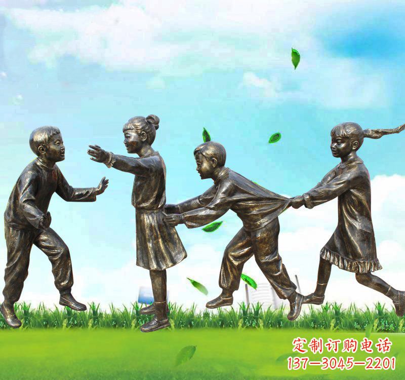 金华铸铜老鹰捉小鸡儿童
