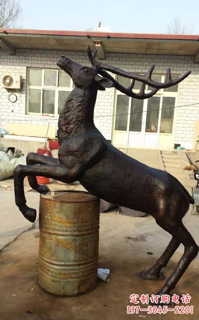 金华铸铜羚羊公园动物铜雕
