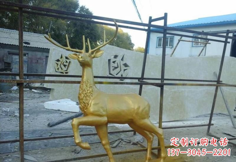 金华铸铜梅花鹿雕塑