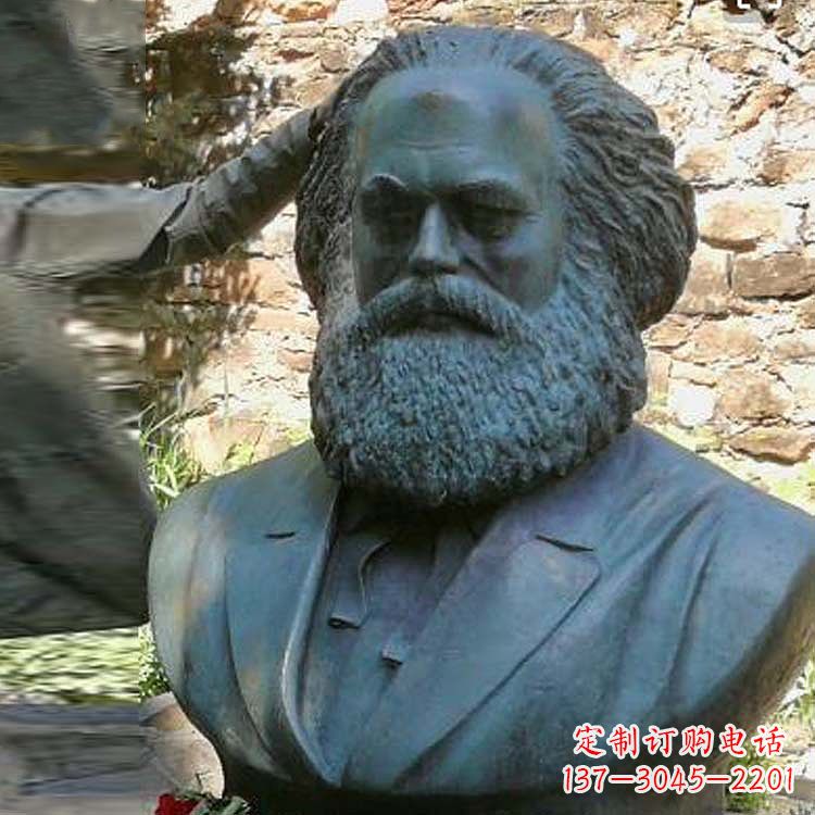 金华铸铜名人无产阶级导师马克思头像雕塑