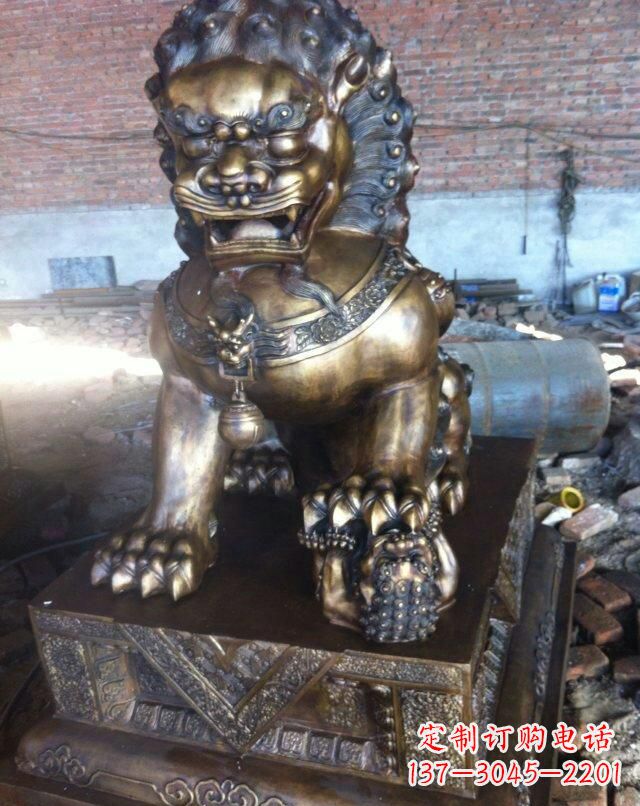 金华铸铜母子狮子雕塑