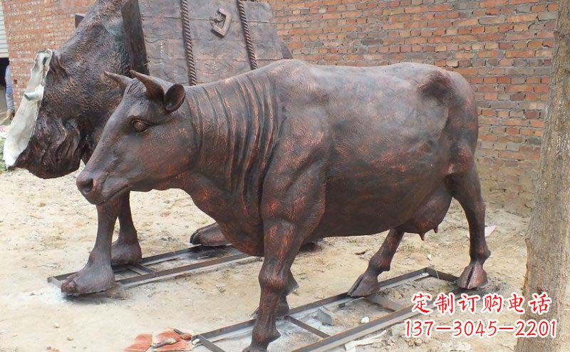 金华铸铜奶牛公园动物铜雕