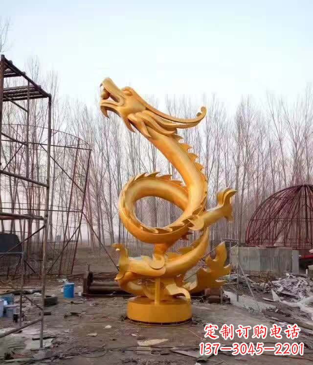 金华铸铜盘龙云腾铜雕