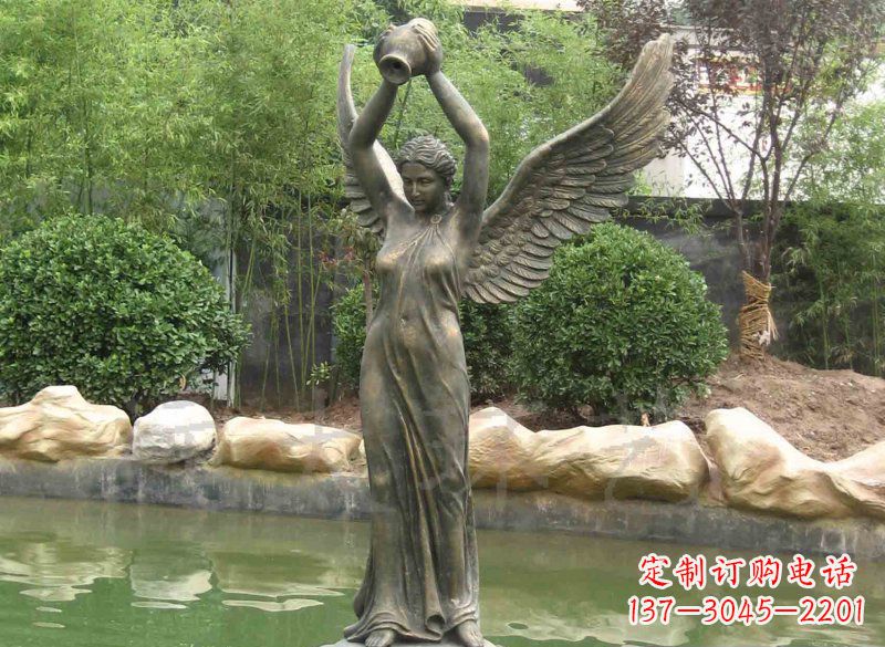 金华铸铜欧式人物喷泉雕塑