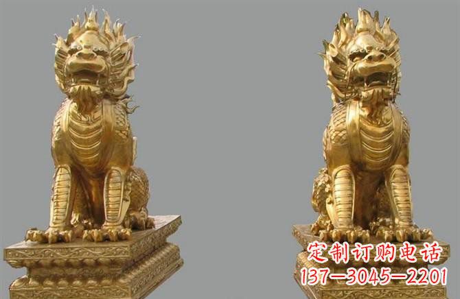 金华铸铜麒麟雕塑222