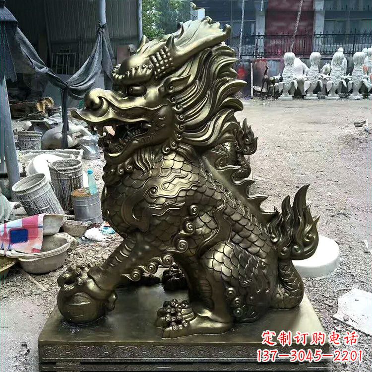 金华铸铜麒麟雕塑