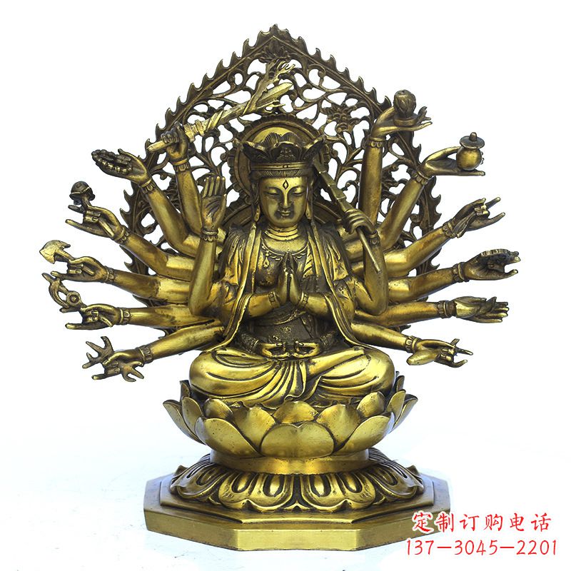 金华铸铜千手观音雕塑