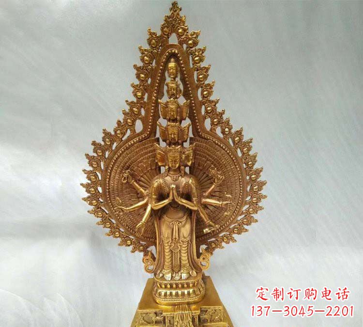金华铸铜千手观音寺庙佛像