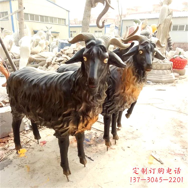 金华铸铜山羊雕塑