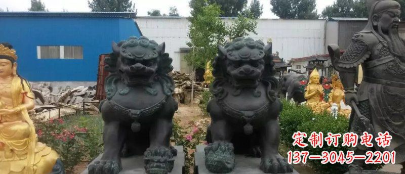 金华铸铜狮子看门狮子铜雕