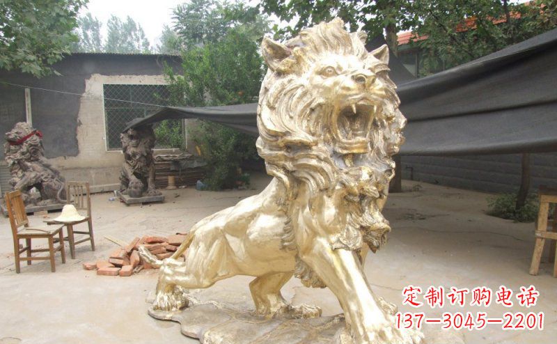 金华铸铜狮子铜雕 (3)