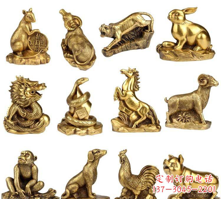 金华铸铜十二生肖动物雕塑222