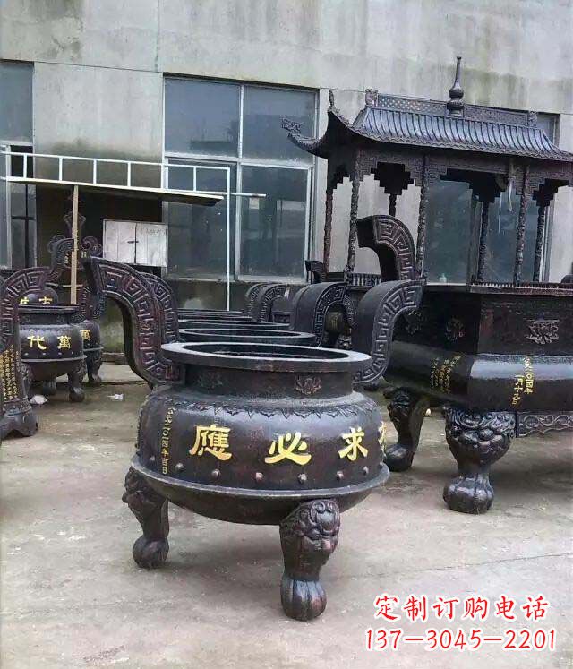 金华铸铜寺庙香炉铜雕