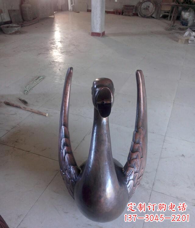 金华铸铜天鹅公园动物铜雕