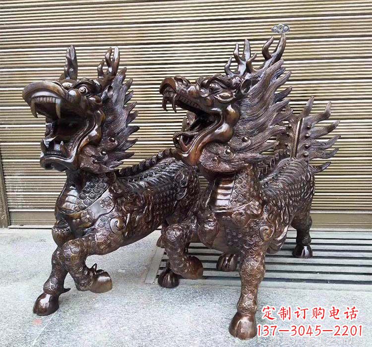 金华铸铜铜麒麟