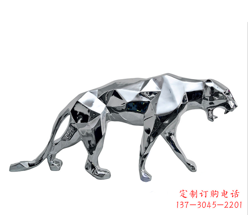 金华豹子雕塑不锈钢