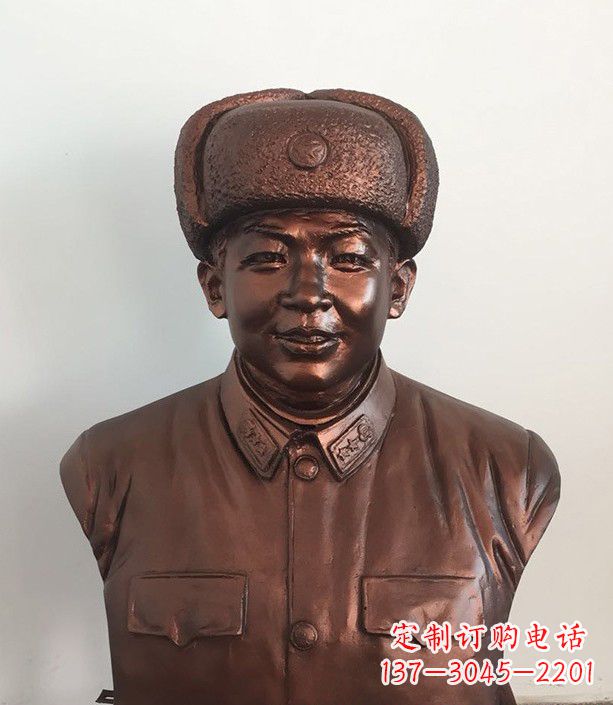 金华紫铜雷锋半身像