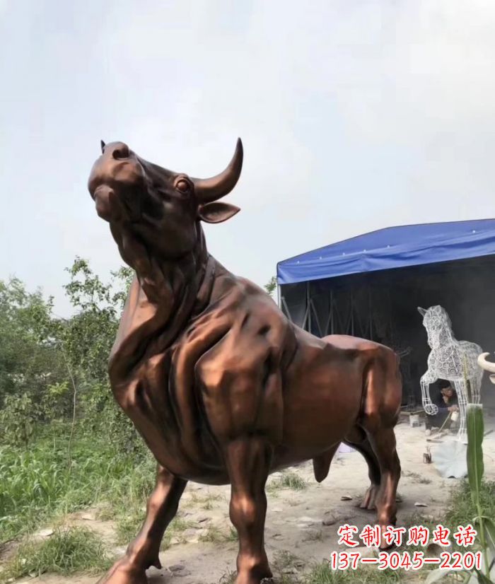 金华紫铜牛动物雕塑