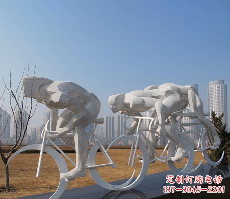 金华自行车比赛不锈钢雕塑