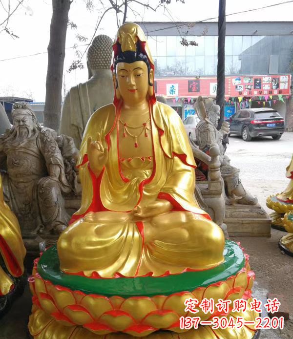 金华宗教庙宇玻璃钢观音菩萨雕像