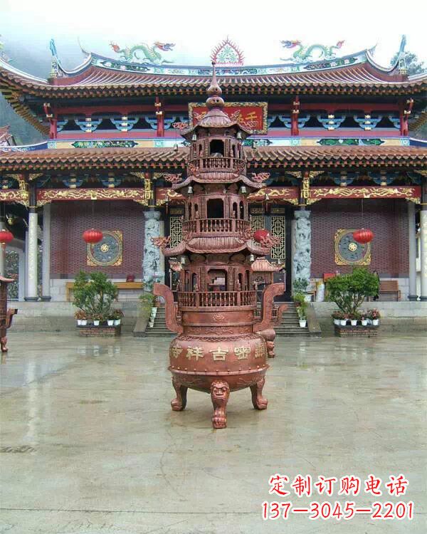 金华宗教庙宇香炉铜雕