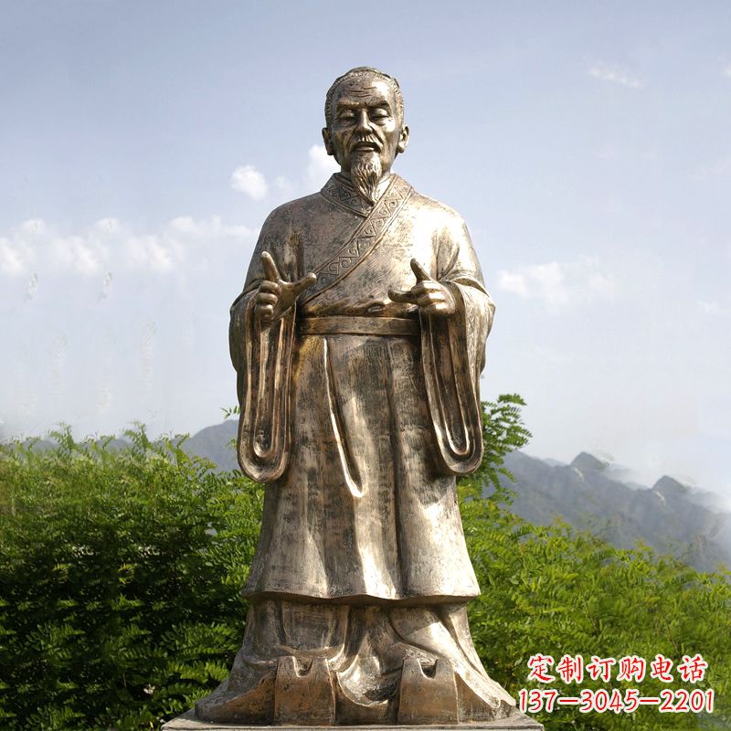 金华祖冲之纯铜雕像
