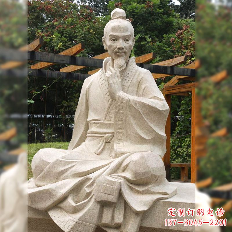 金华祖冲之石雕塑像-园林人物历史名人雕像