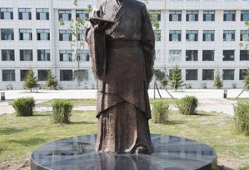 金华祖冲之校园铜雕-纯铜铸造中国古代历史名人著名数学家